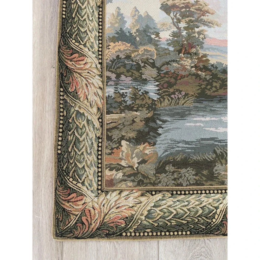 Vintage Woven French Tapestry Medeival‎ Pictorial Romantic Home Tapestry 3x4 ft